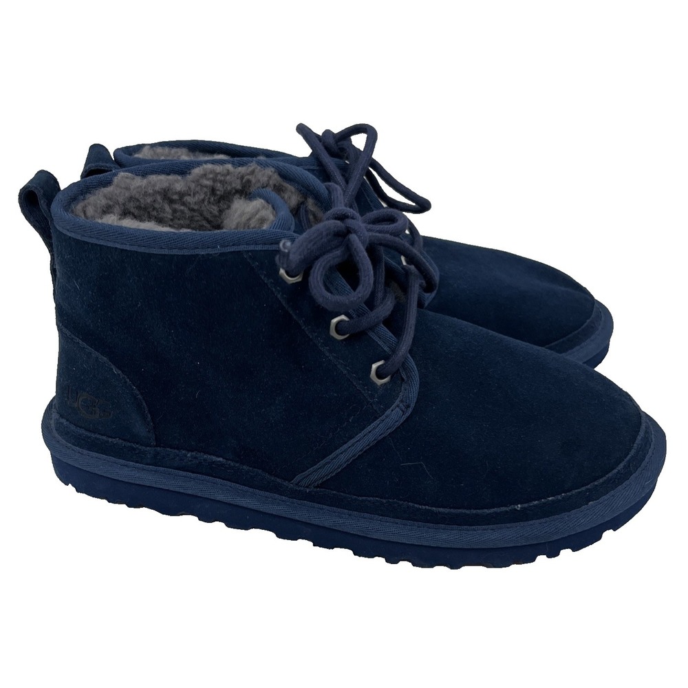 UGG Men's Neumel Navy Fully Lined Shearling Suede Boots US 7 / UK 6 / EU 40